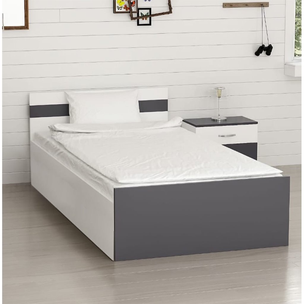 MDF Wood Kids Bedroom 3 Pieces - White and Grey