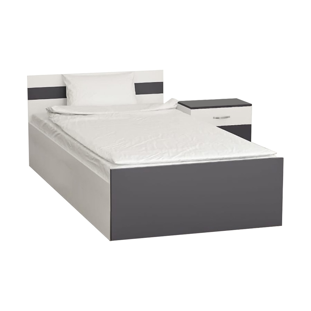 MDF Wood Kids Bedroom 3 Pieces - White and Grey