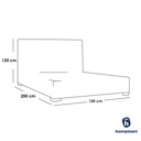 MDF and Velvet Fabric Single Bed 120x120x200 cm - Blue