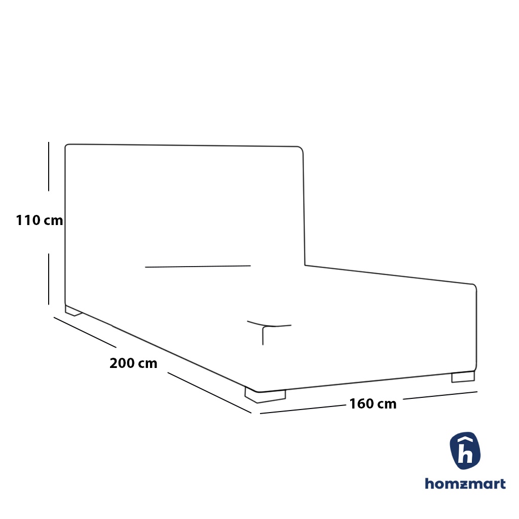 MDF wood Bedroom Set 5 Pieces - White and Beige