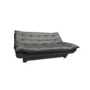 White Beech Wood and Velvet Fabric Sofa Bed - Grey