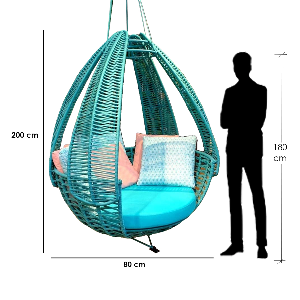 ANM.F.1143 Hanging Chair - Turquoise