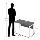 AR.Metaldesk9 Desk-White&Gray