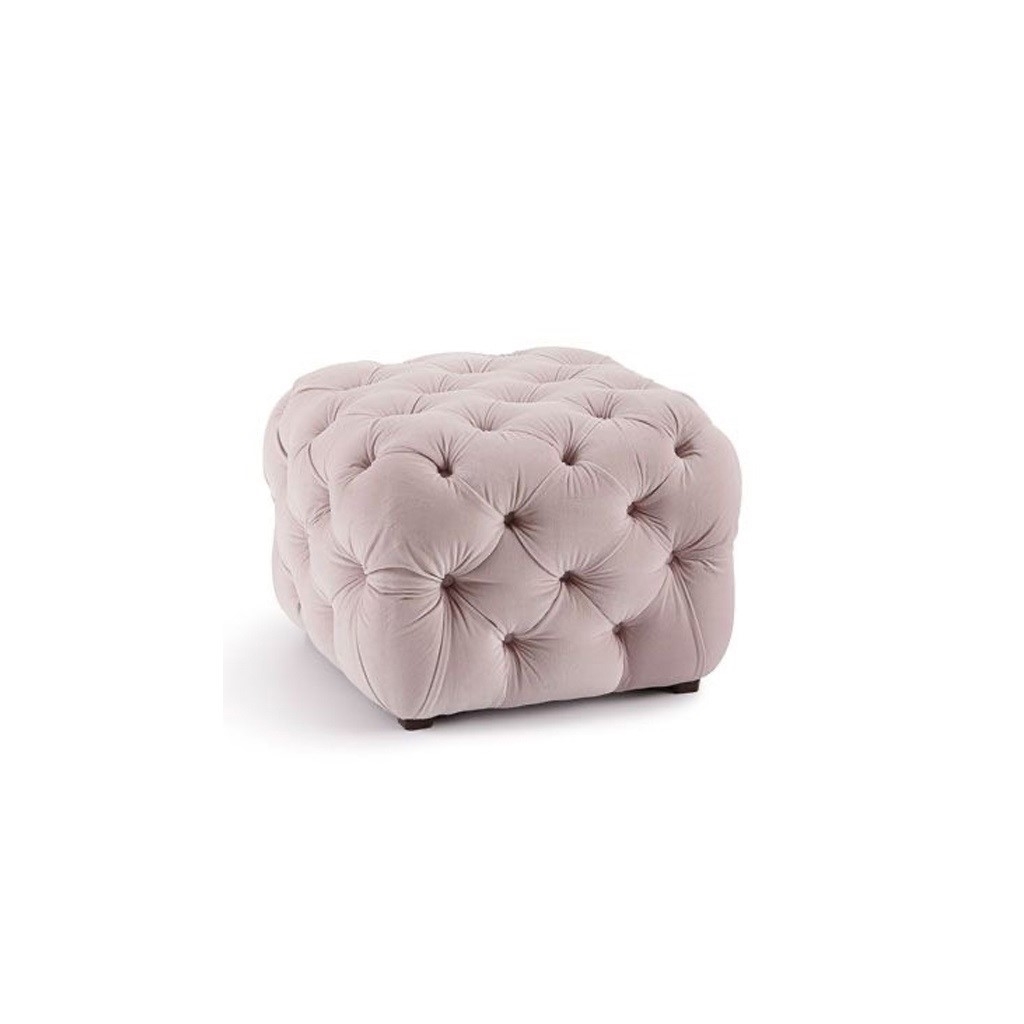 Beech Wood Pouf - Purple