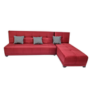 Beech Wood Sofa Bed - Dark Red