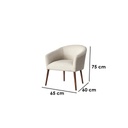 Beech Wood and Hummer Side Chair - Brown & Beige