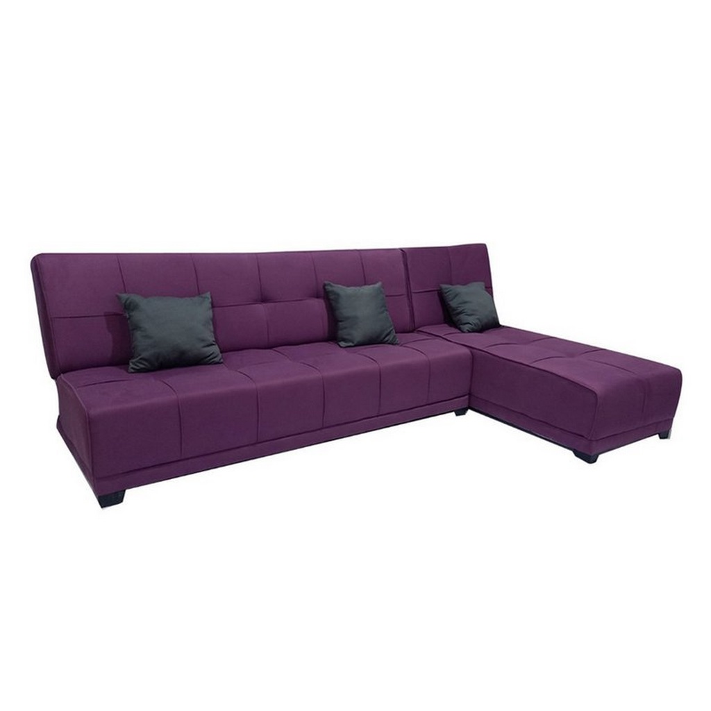 Beech Wood and Jaguar Fabric Sofa Bed