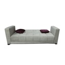 Beech Wood and Jaguar Fabric Sofa Bed - Grey