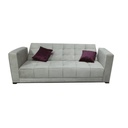 Beech Wood and Jaguar Fabric Sofa Bed - Grey