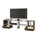 Counter Wood Brown and White Tv Unit - 180 × 30 × 55 cm