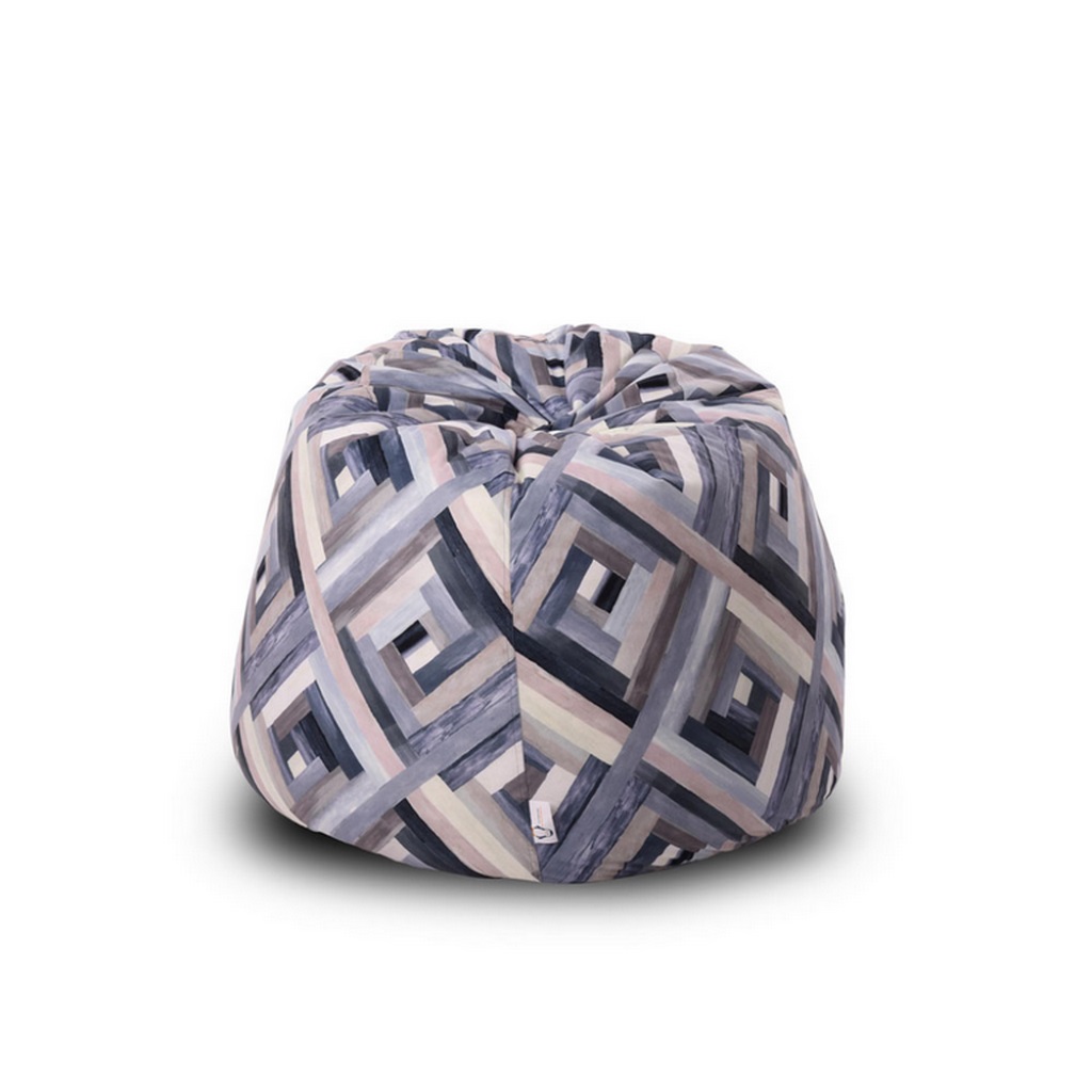 Foam and Cotton Fabric Beanbag - Multi color