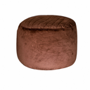 Velvet and Foam Pouf Brown