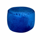 Velvet and Foam Pouf Blue