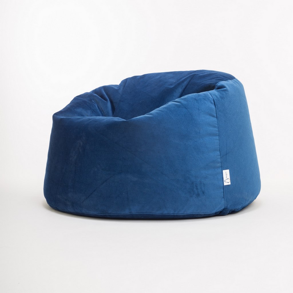 Foam and Cotton Fabric Beanbag - Blue