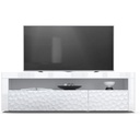 MDF White Tv Unit - 46 × 40 × 180 cm