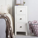 Mdf Bedside Table White - 30x30x80 cm