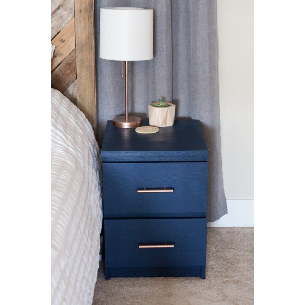 Mdf Bedside Table Blue - 50x40x40 cm