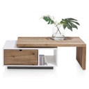 MDF Wood Coffee Table White - 40x50x100 cm