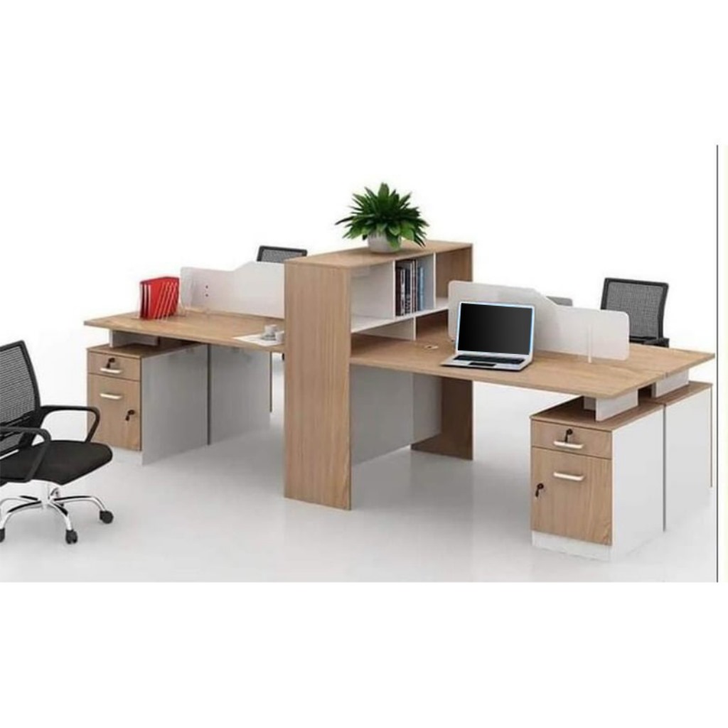 ELL.21 Desk - White & Beige