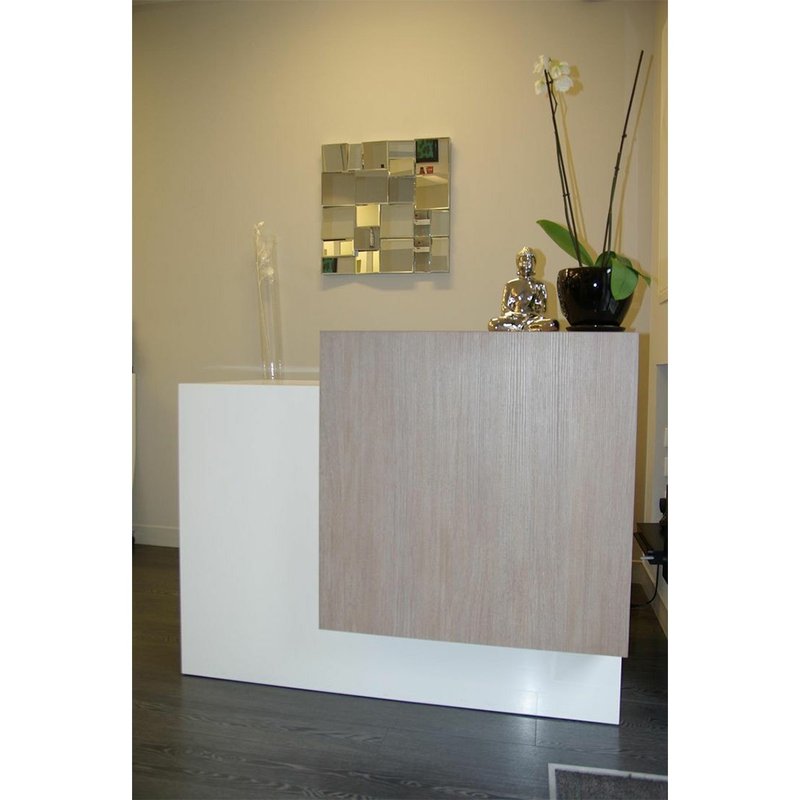 ELL.22 Reception Counter - White & Brown