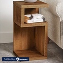 Counter Wood Side Table Brown - 60x40x40 cm