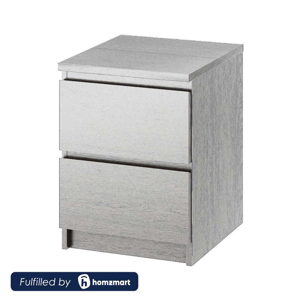 Counter Wood Bedside Table Grey - 60x50x40 cm