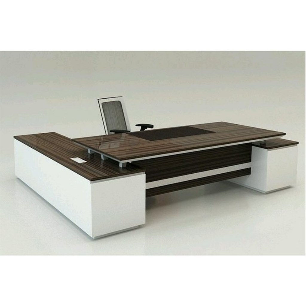 ELL.44 Desk - Brown & White