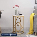 Steel Side Table Gold - 55x40 cm