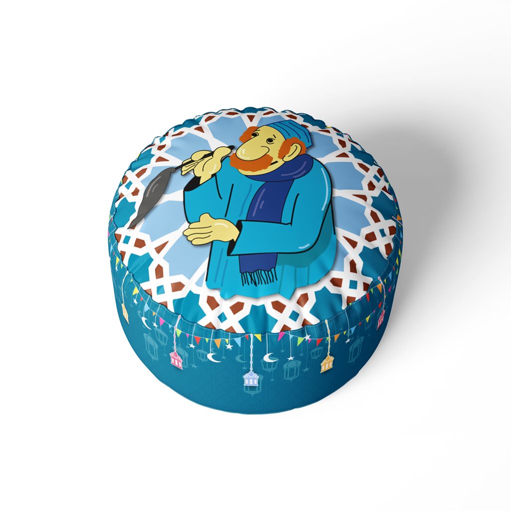 Turkish Sabia Pouf Multi Color