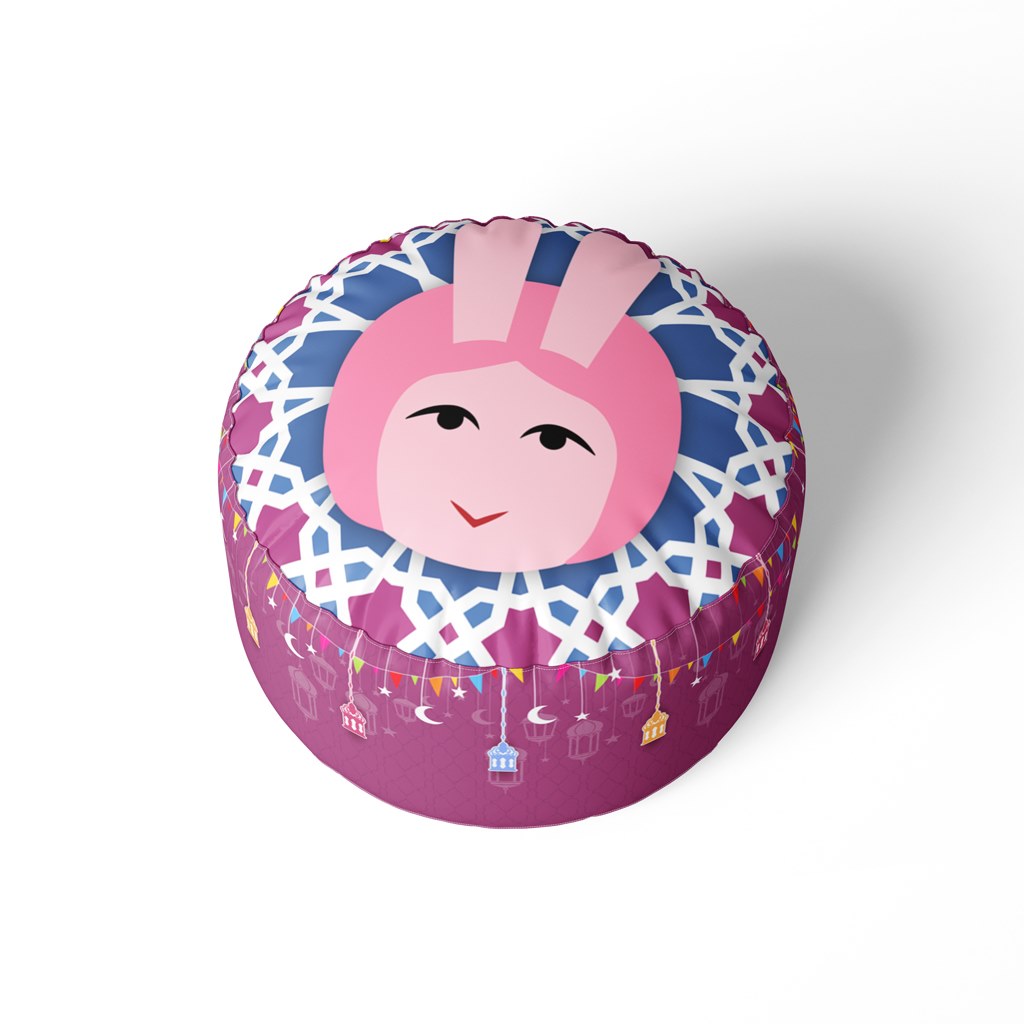 Turkish Sabia Pouf Pink