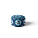 Turkish Sabia Pouf Blue