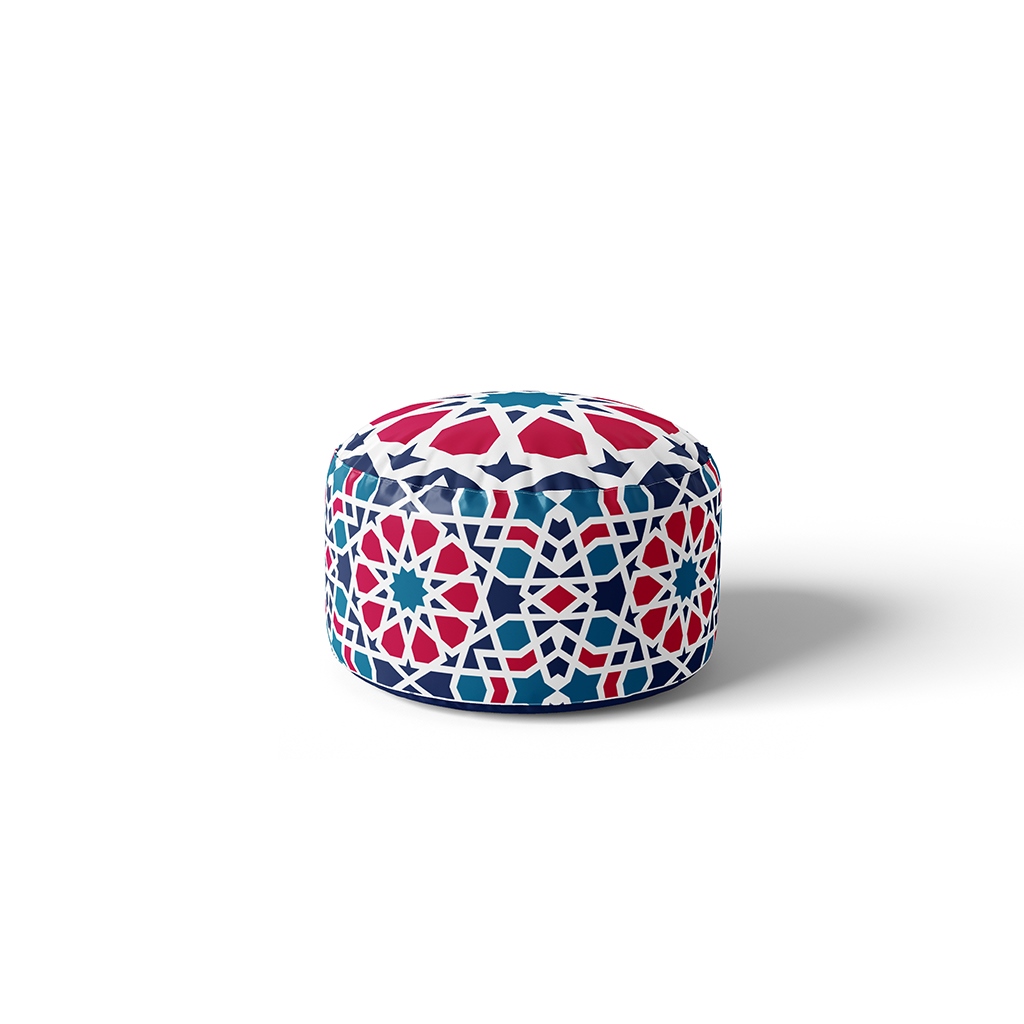 Turkish Sabia Pouf Red