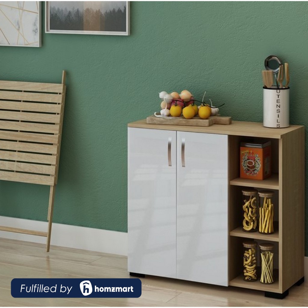 Spanish MDF Coffee Corner Beige and White - 90 × 35 × 90 cm