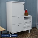 Spanish MDF Bathroom Storage Unit White - 87 × 30 × 68 cm