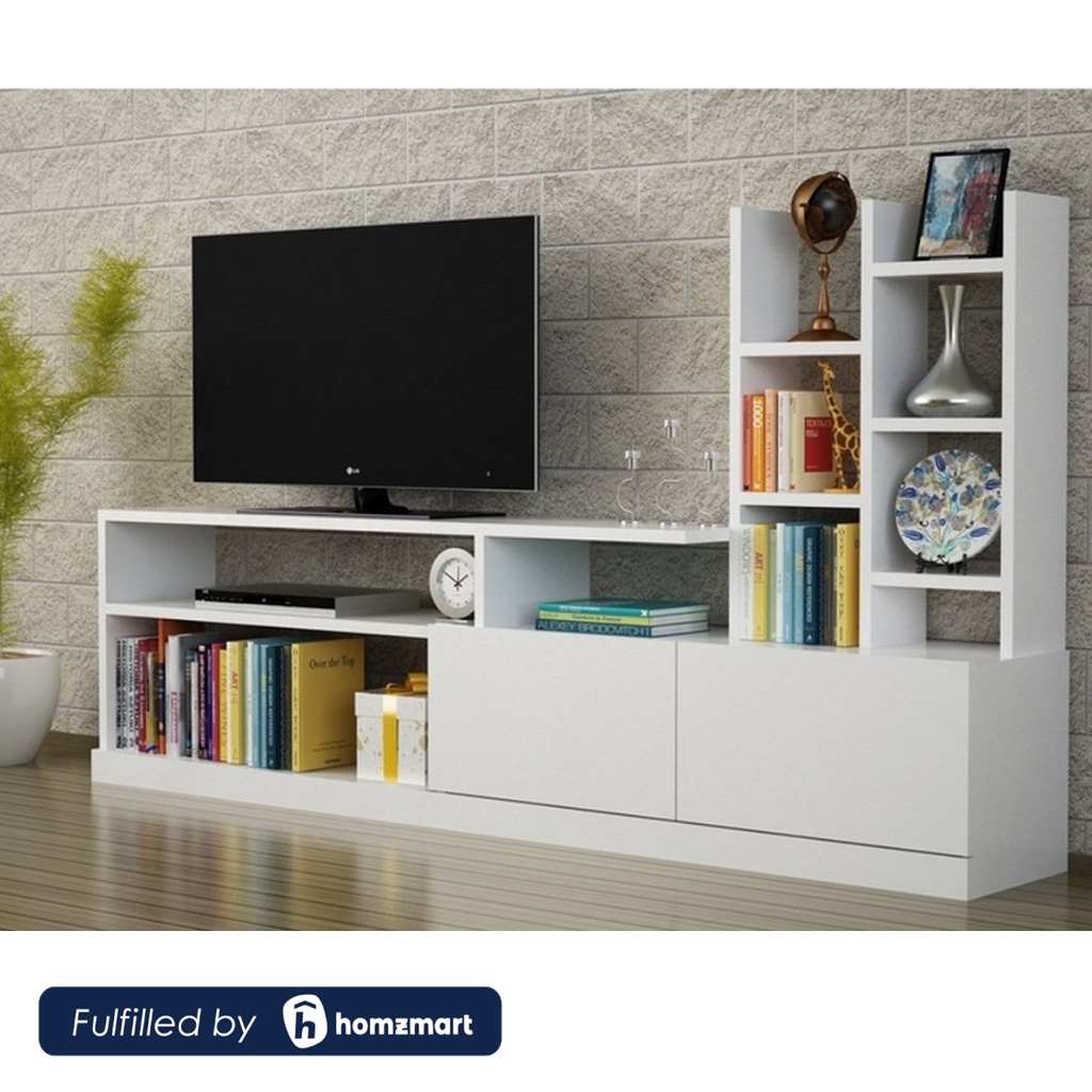 spanish MDF White Tv Set - 92 × 25 × 164 cm