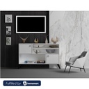 spanish MDF White Wall-mounted TV Unit - 75 × 30 × 120 cm