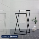 Steel Towel Rails Black - 50 × 90 cm