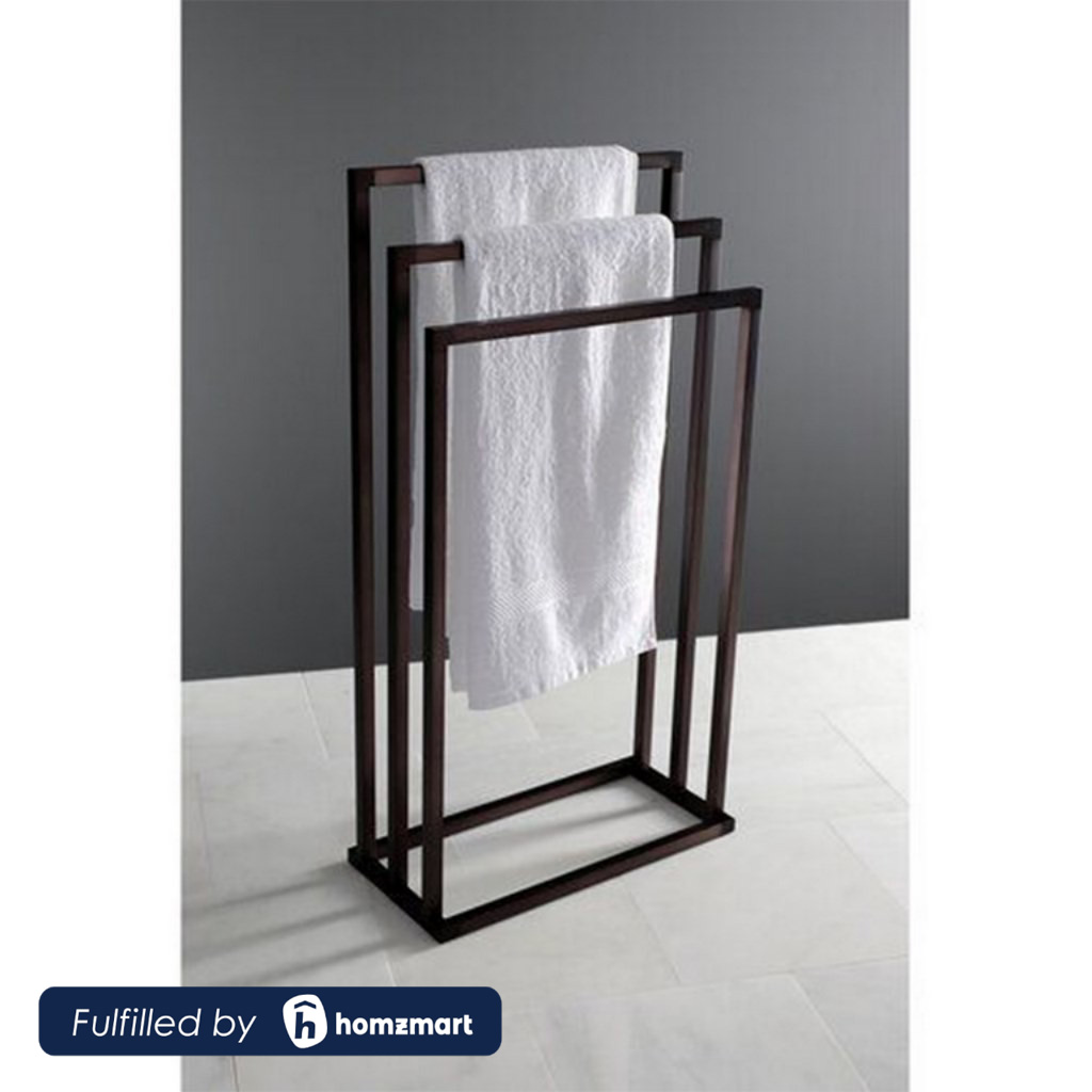 Steel Towel Rails Black - 80 × 60 × 40 cm