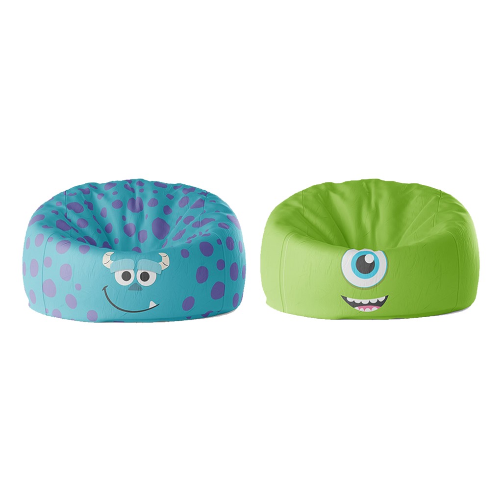 Foam and Fabric Beanbags set 2 Pieces - Multi color