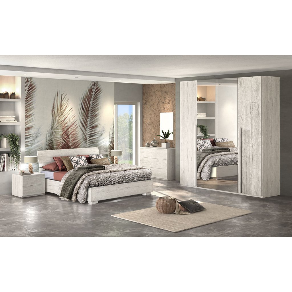 MDF Wood Bedroom 5 pisces - Grey