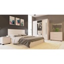 MDF Wood Bedroom Set 5 Pieces - Beige and White