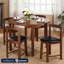 Beech Wood Dining Room Set 5 pieces Black and Brown