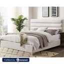 MDF and Velvet Fabric King Bed 160x195x120 cm