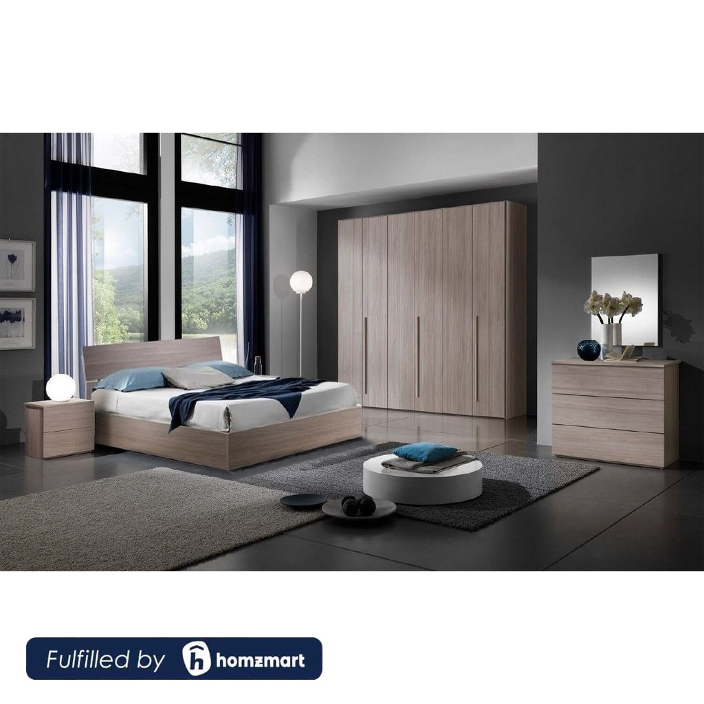 MDF Wood Bedroom 4 Pieces - Biege