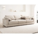 Beech Wood and Hummar Velvet 3 Seater Sofa