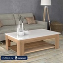 MDF Wood Coffee Table Beige - 100x50x45 cm