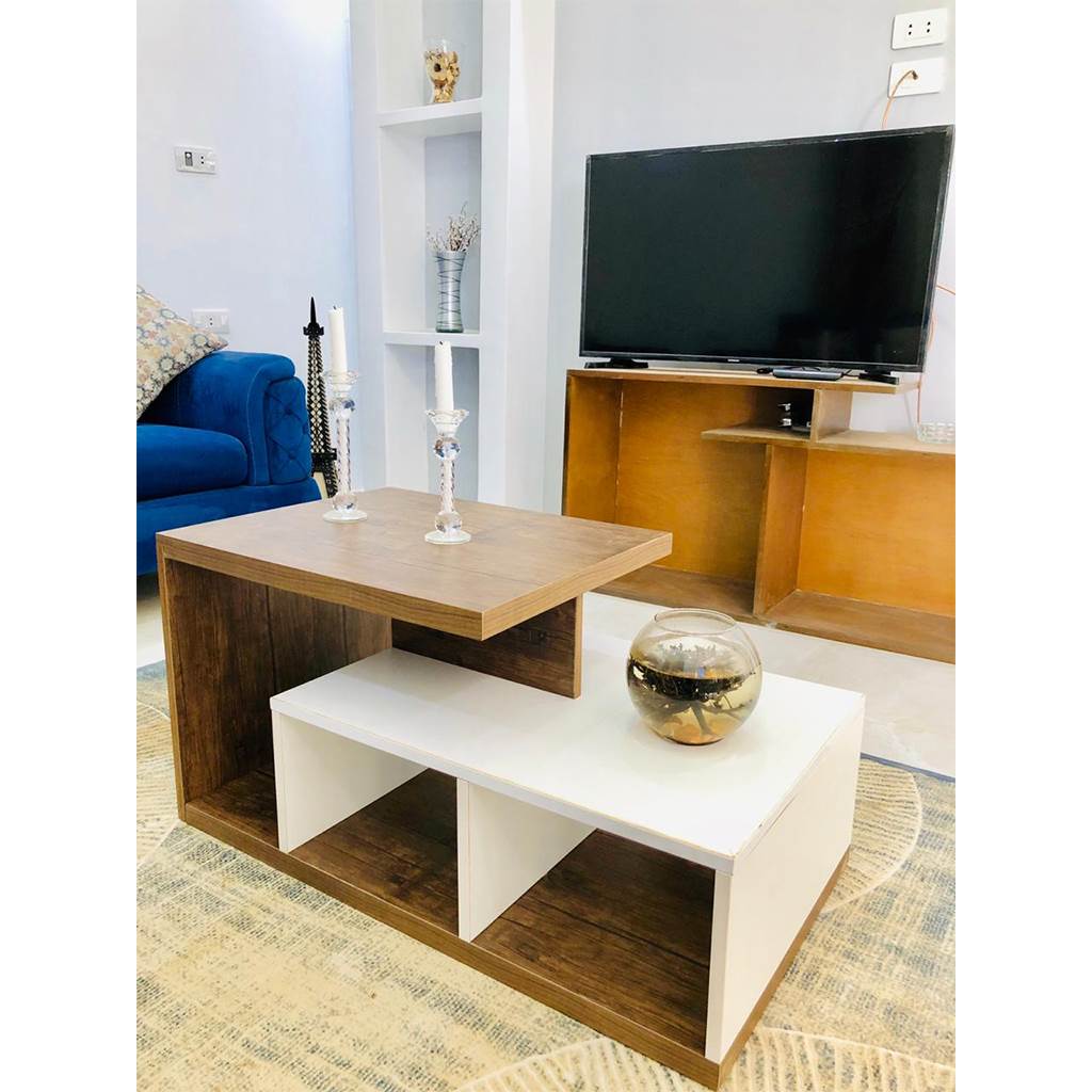 MDF Coffee Table White - 90x45x40 cm