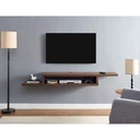 MDF Brown Wall-mounted TV Unit - 100 × 15 × 20 cm