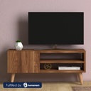 Melamine Wood and PVC Brown Tv Unit - 90 × 30 × 40 cm