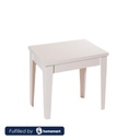 Melamine Wood and PVC Side Table White - 55x55x52 cm